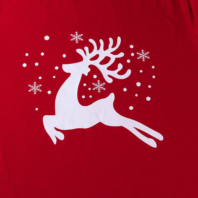 Christmas Family Matching Pajamas Sleepwear Sets Red Deer Stars Top and Christmas Pattern Pants 20