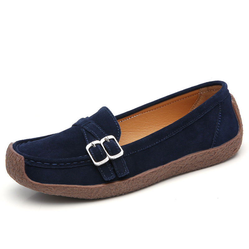 Zilool Leather Flat-bottomed Casual Shoes