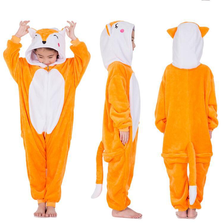 Fox Kigurumi Onesie Pajamas Animal Costumes for Kids