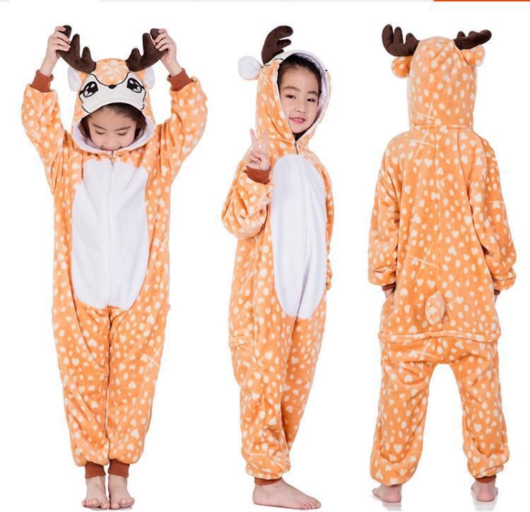 Fox Kigurumi Onesie Pajamas Animal Costumes for Kids