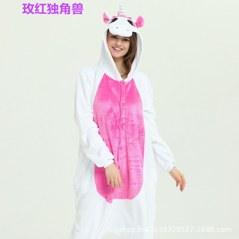Unicorn Onesie Kigurumi Adult Animal Pajamas for Women & Men