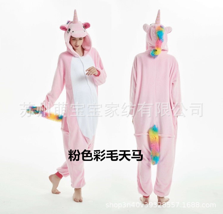 Unicorn Onesie Kigurumi Adult Animal Pajamas for Women & Men