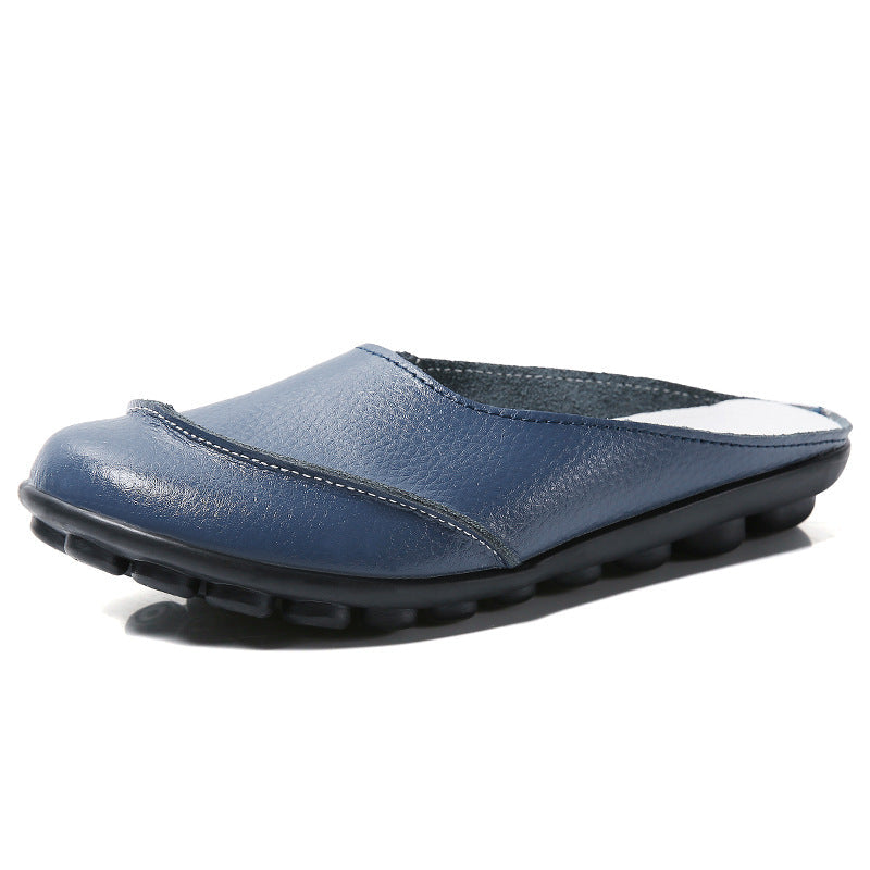 Zilool Slippers Wear Leather Soft Soles And Comfortable Flat Shoes