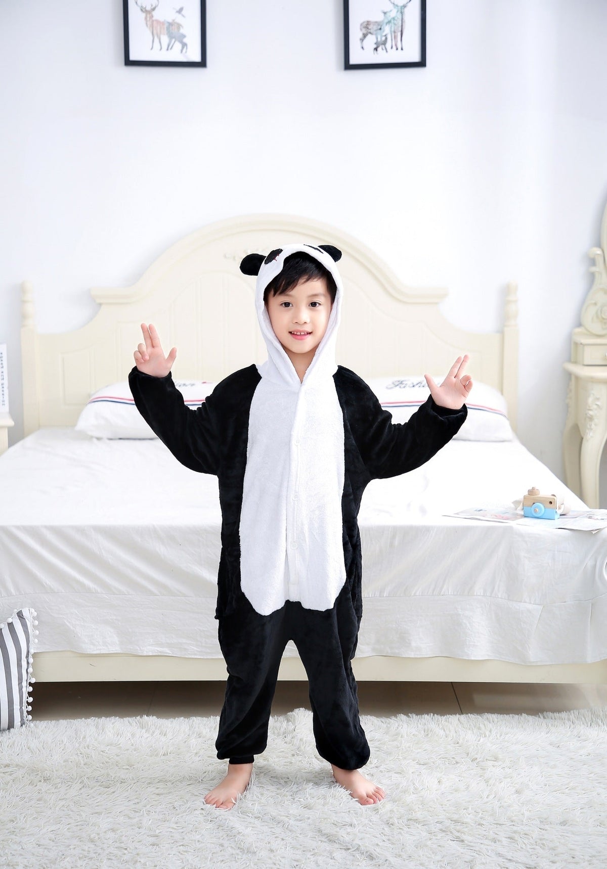 Panda Kigurumi Onesie Pajamas Animal Costumes for Kids