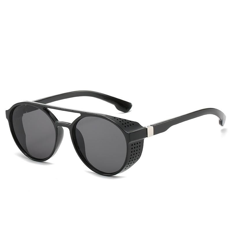 2021 Steampunk Sunglasses Women Men Retro Goggles Round Flip Up Driving Glasses steam punk Vintage Fashion Eyewear Oculos de sol