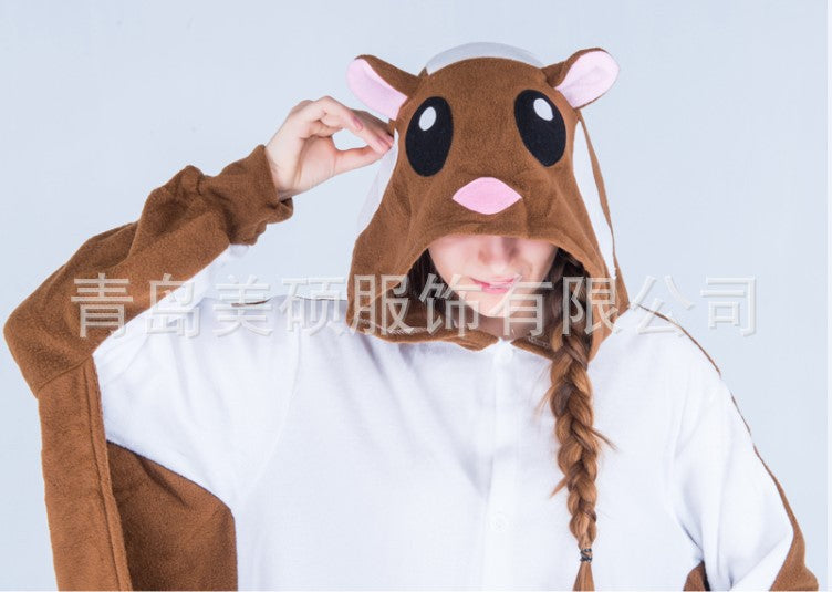 Flying Squirrel Kigurumi Onesie Pajamas Animal Costumes For Adult