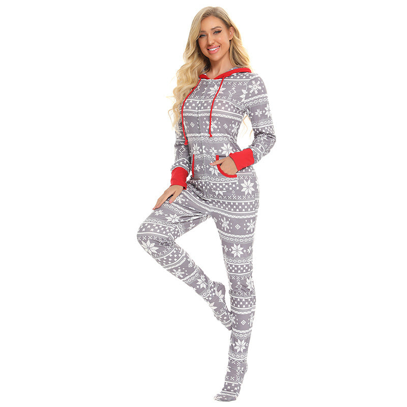 Matching Family Christmas Onesie One-piece Footed Pajamas