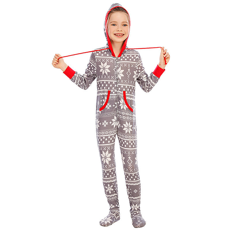 Matching Family Christmas Onesie One-piece Footed Pajamas