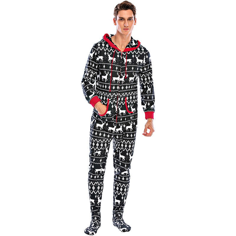 Matching Family Christmas Onesie One-piece Footed Pajamas