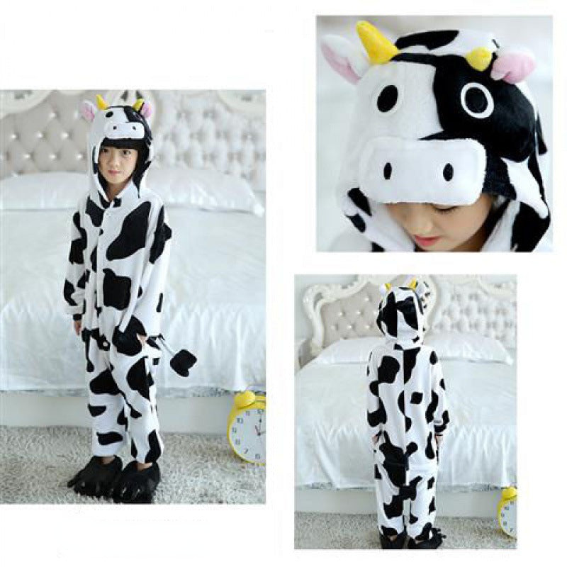 Cow Kigurumi Onesie Pajamas Animal Costumes for Kids