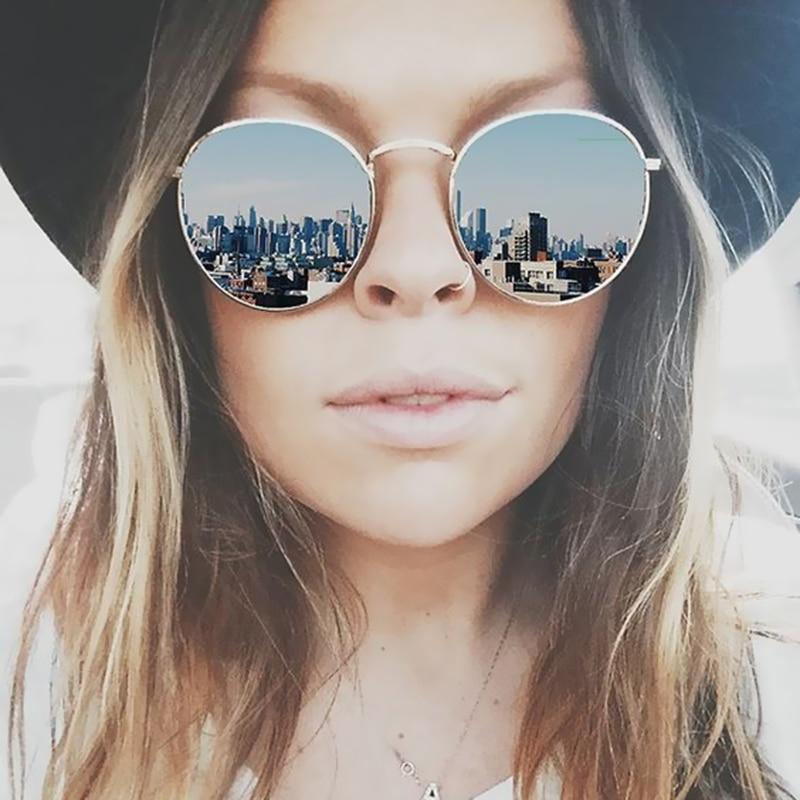 vintage Mirror Sunglasses Classic Round Outdoor Sun Glasses UV400