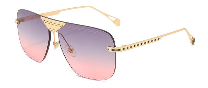 New Fashion Vintage Square Mirror Women Luxury Brand Original Design Silver Grey Sun Glasses