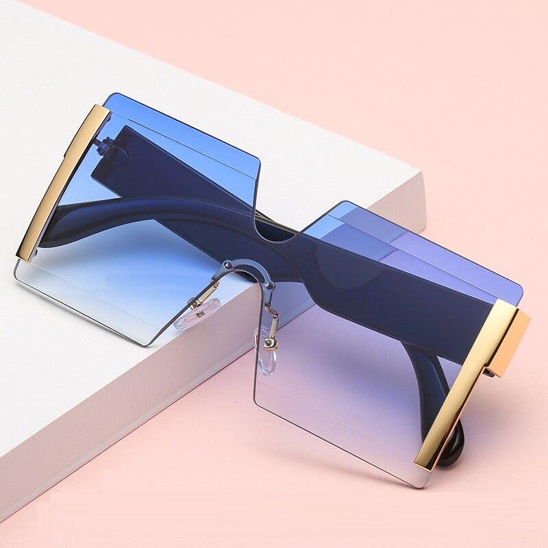 2021 new jointed rimless sunglasses women men oversized personalized glasses
