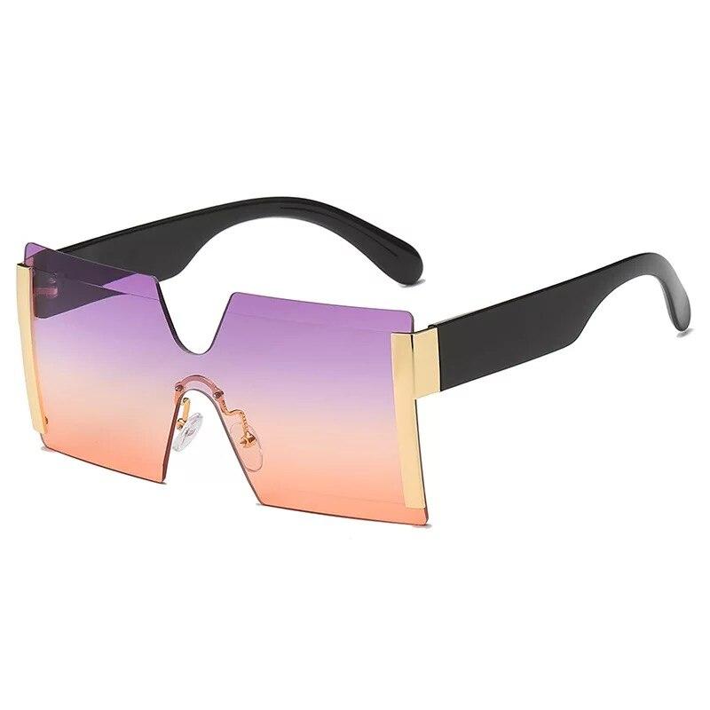 2021 new jointed rimless sunglasses women men oversized personalized glasses