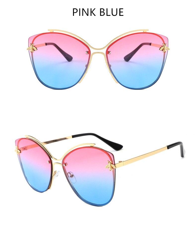 2021 Glittery Frame Irregular Sunglasses Gradient Luxury Cat Eye Eyewear