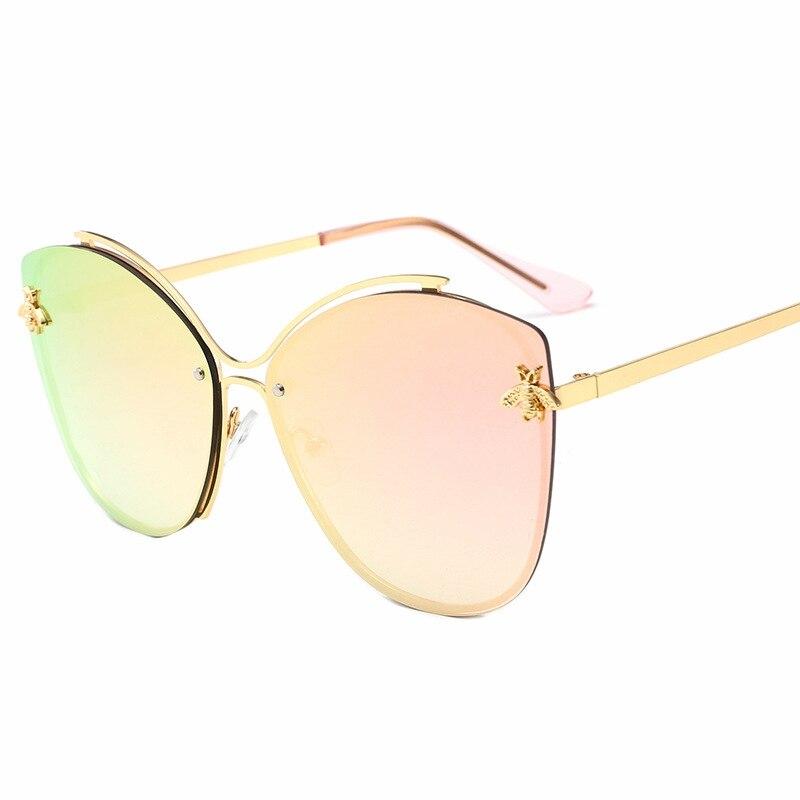2021 Glittery Frame Irregular Sunglasses Gradient Luxury Cat Eye Eyewear
