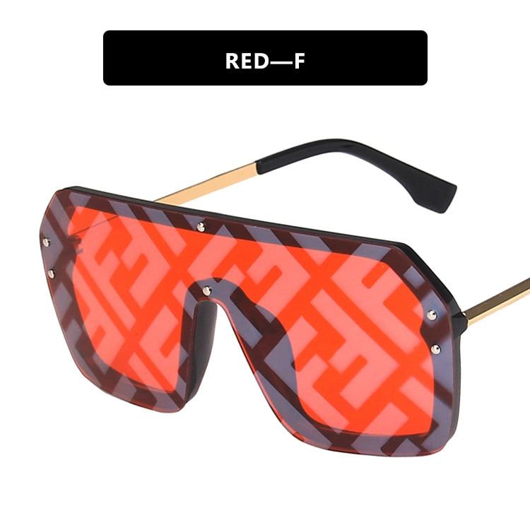 2021 Futuristic Leopard FF Sunglasses Women Oversized Glasses