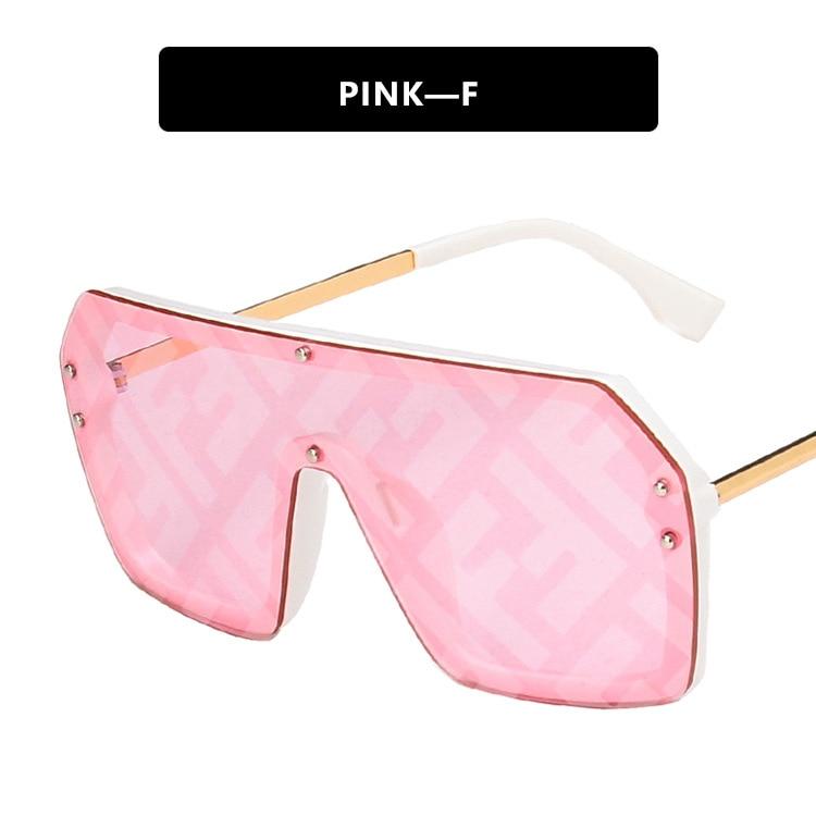 2021 Futuristic Leopard FF Sunglasses Women Oversized Glasses