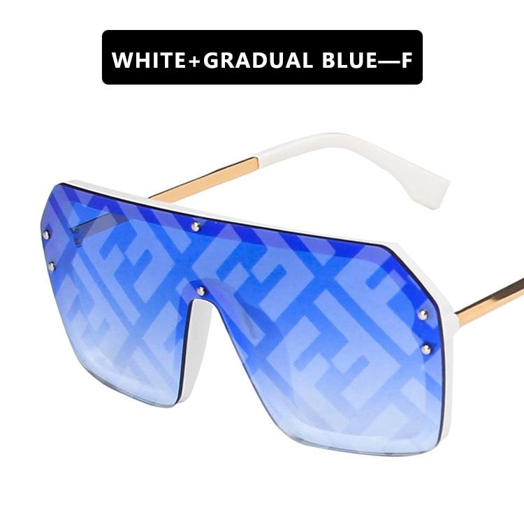 2021 Futuristic Leopard FF Sunglasses Women Oversized Glasses