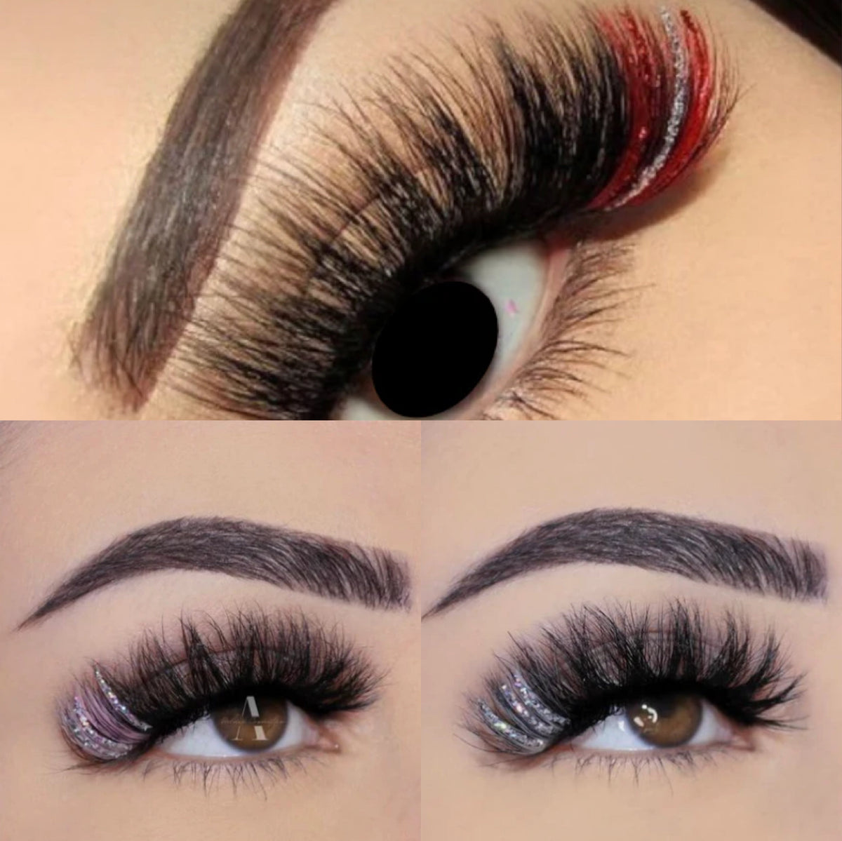 3D Mix Color Fluffy Soft False Eyelashes