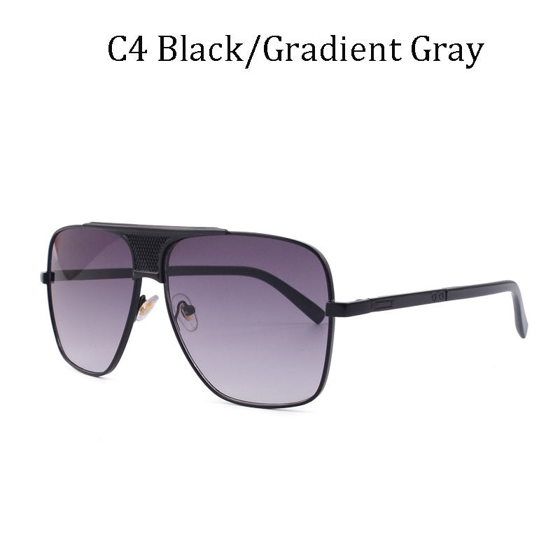 Men Polarized Big Square Frame Luxury UV400 Retro Sunglasses