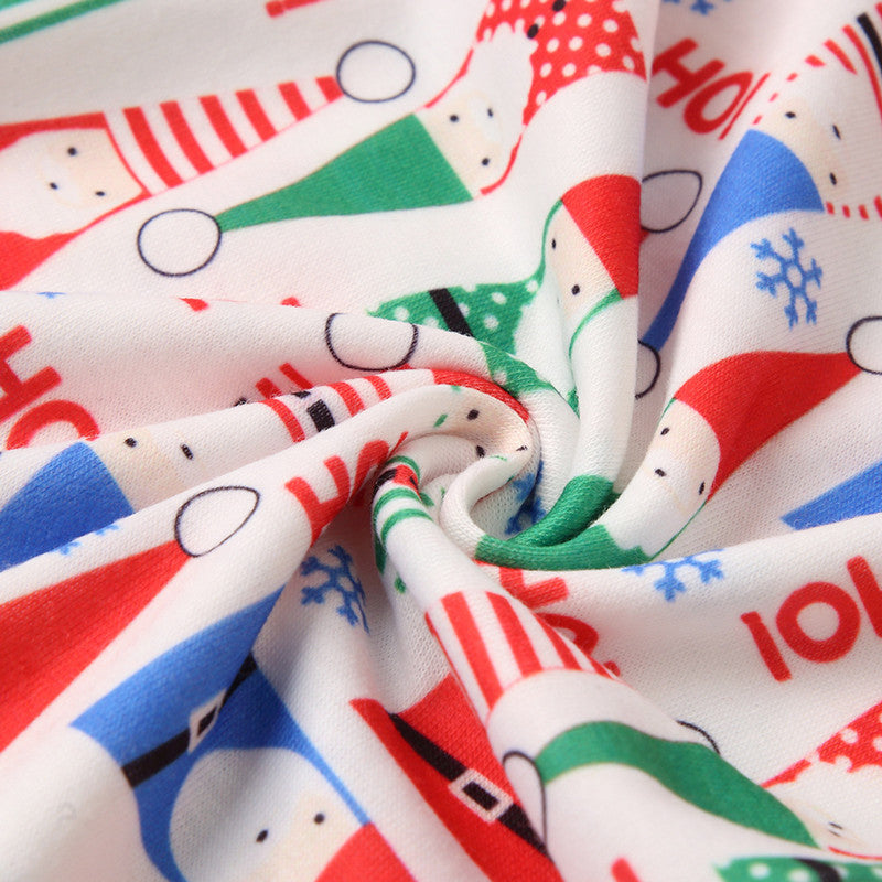 Christmas Family Matching Sleepwear Pajamas Sets Christmas Santa Claus Hohoho Top and Prints Pants 20