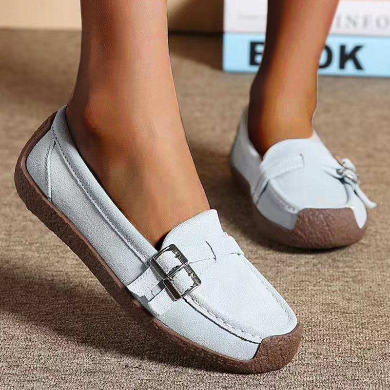 Zilool Leather Flat-bottomed Casual Shoes