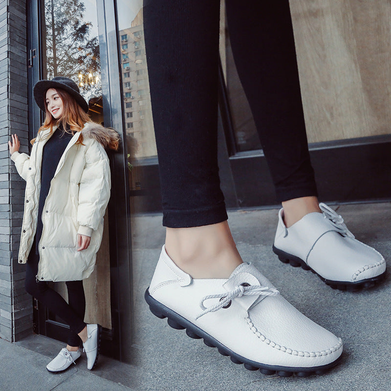 Zilool Flat Beef Tendon Low Top Casual Shoes