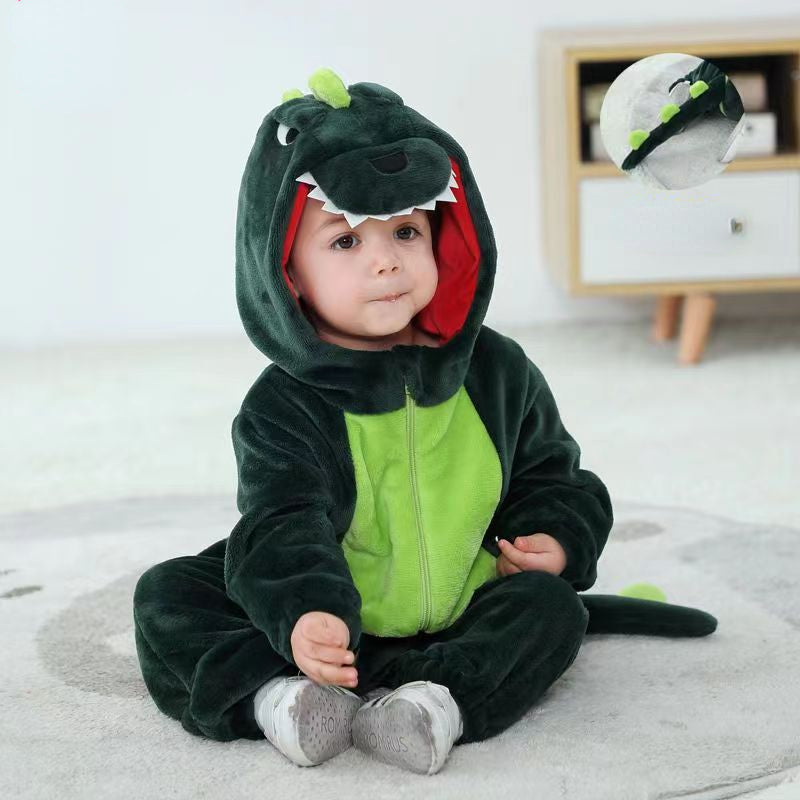 Kids Dinosaur Onesie Pajamas Animal Costumes for Boys & Girls Zip Up