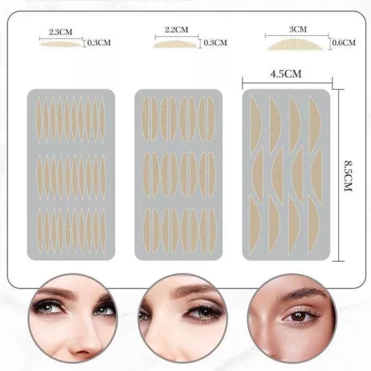 Glue free invisible double eyelid sticker(120 Strips)