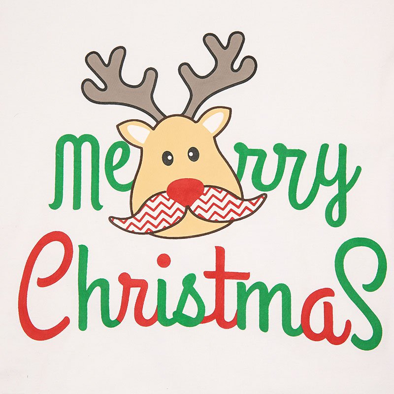 Christmas Family Matching Sleepwear Pajamas Sets Cute Deer Top and Stripes Pants 22