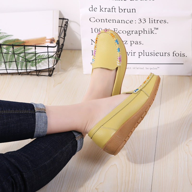 Zilool New Ethnic Style Flat Heel Soft Soled Shoes