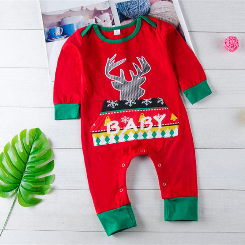 Christmas Family Matching Pajamas Sleepwear Sets Christmas Snow Man Top and Stripes Pants 4