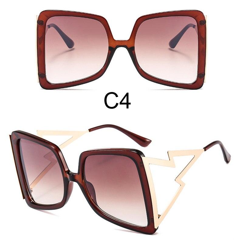 Fashion Oversize Bow Shape Square Sunglasses for Women New Luxury Brand Big Frame Gradient Sun Glasses Female Summer Shades