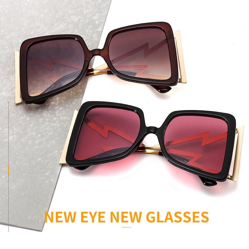 Fashion Oversize Bow Shape Square Sunglasses for Women New Luxury Brand Big Frame Gradient Sun Glasses Female Summer Shades