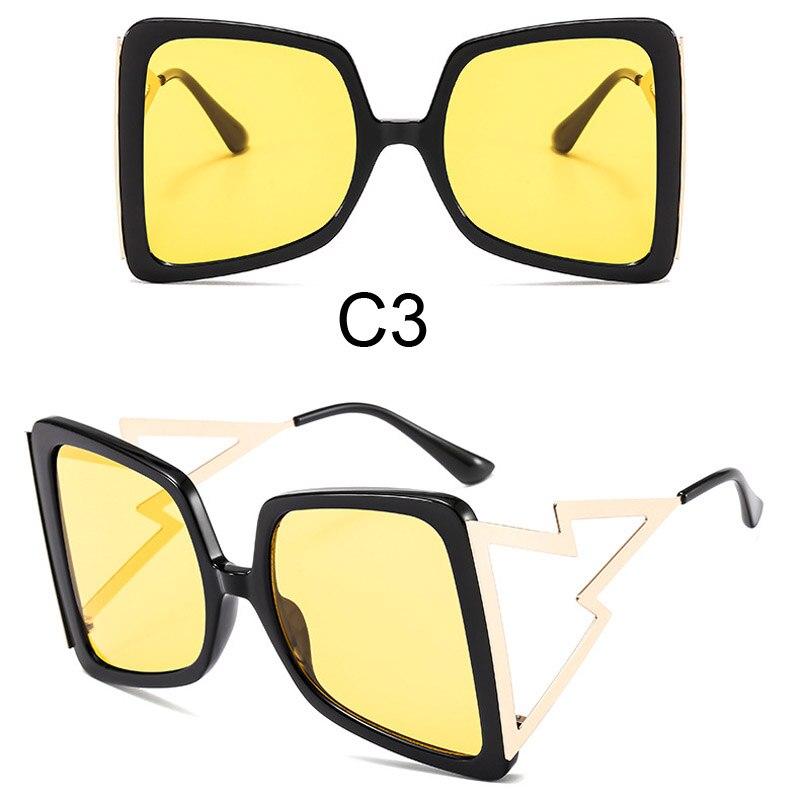 Fashion Oversize Bow Shape Square Sunglasses for Women New Luxury Brand Big Frame Gradient Sun Glasses Female Summer Shades