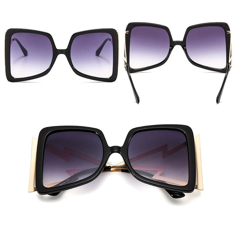 Fashion Oversize Bow Shape Square Sunglasses for Women New Luxury Brand Big Frame Gradient Sun Glasses Female Summer Shades