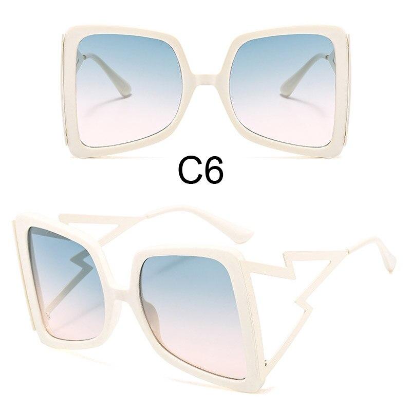 Fashion Oversize Bow Shape Square Sunglasses for Women New Luxury Brand Big Frame Gradient Sun Glasses Female Summer Shades