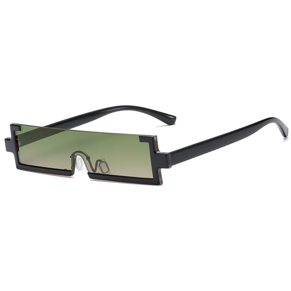 Fashion Square Small Retro Vintage One Piece Rimless Sun Glasses