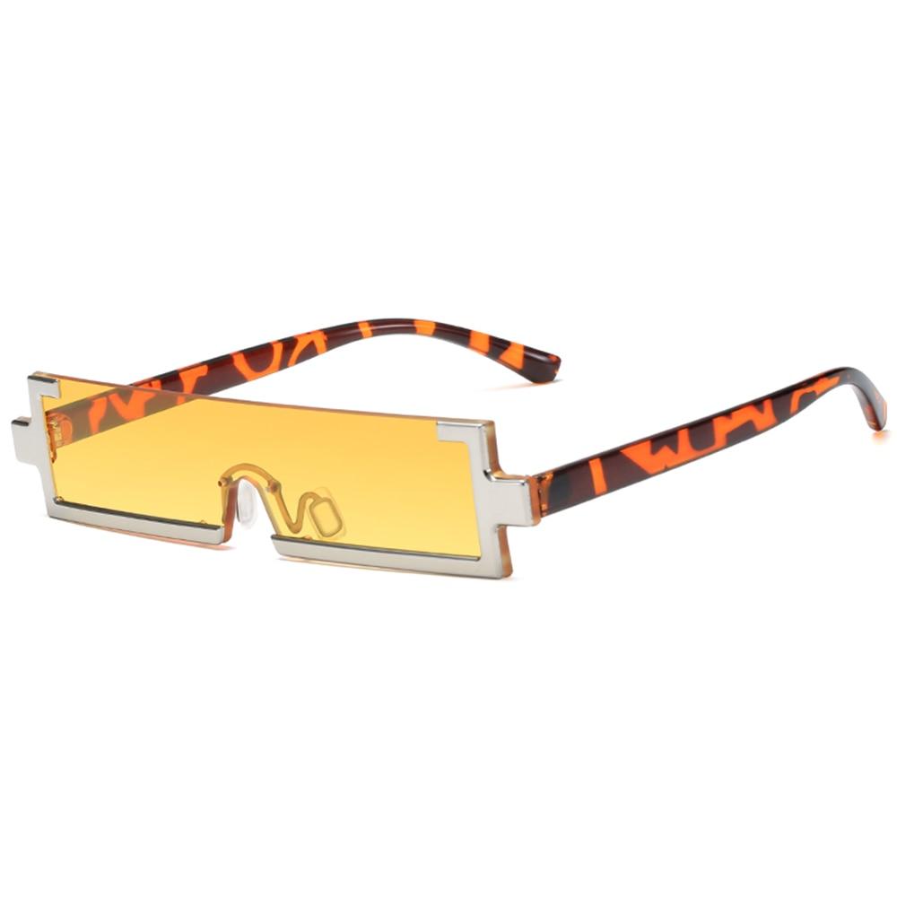 Fashion Square Small Retro Vintage One Piece Rimless Sun Glasses