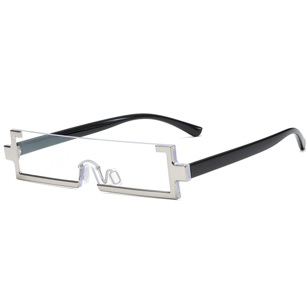 Fashion Square Small Retro Vintage One Piece Rimless Sun Glasses