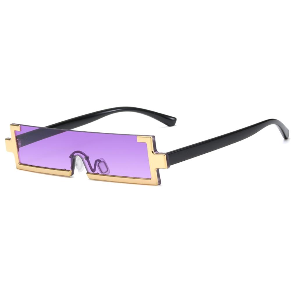 Fashion Square Small Retro Vintage One Piece Rimless Sun Glasses