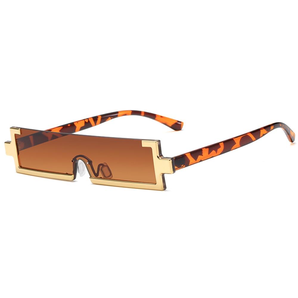 Fashion Square Small Retro Vintage One Piece Rimless Sun Glasses