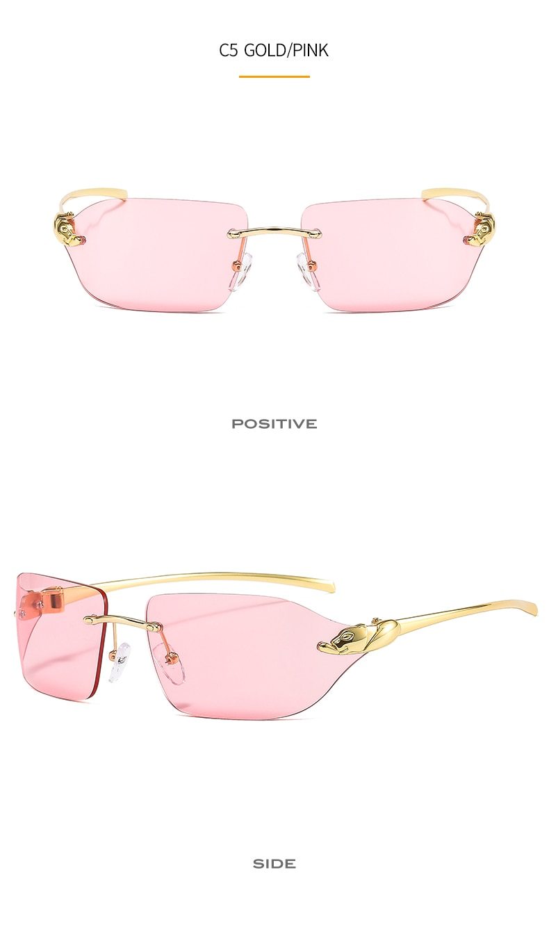 2021 New Arrival Leopard Logo Sunglasses Men Women Fashion Luxury Gradient Lens Alloy Frame Brand Designer Sun Glasses UV400