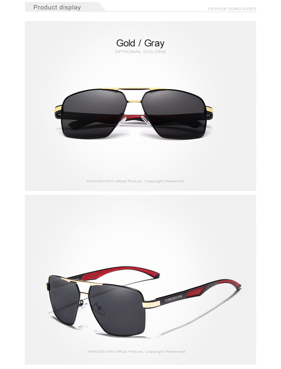Men's Sunglasses Polarized Lens Brand Design Temples Sun glasses