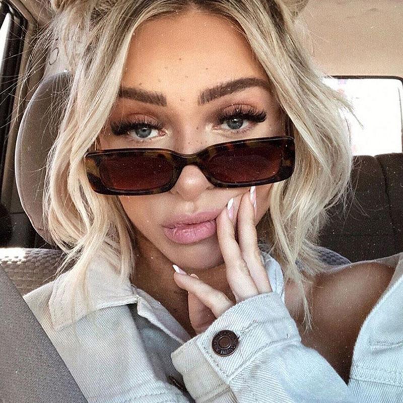 Small Rectangle Sunglasses Women Vintage Square Sun Glasses Shades Female