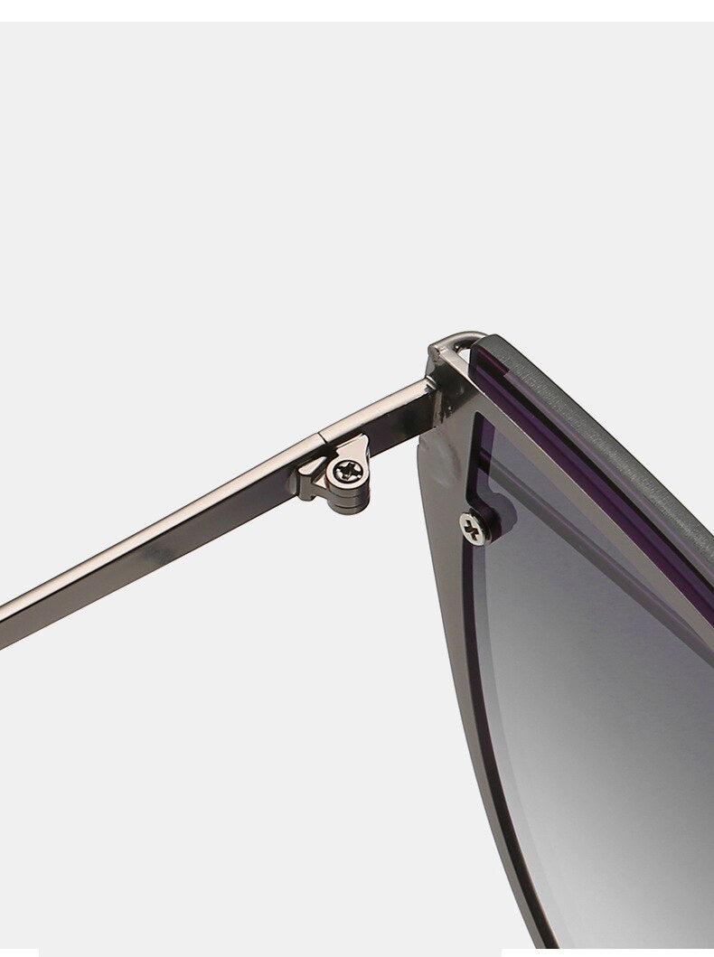 Gradient Brown One Piece Sunglasses Women 2020 Luxury Brand Glasses Metal Cross Designer Shades Big Sunglass UV400