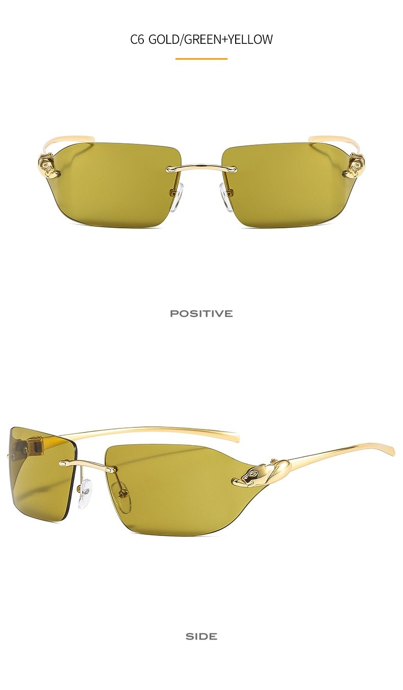 2021 New Arrival Leopard Logo Sunglasses Men Women Fashion Luxury Gradient Lens Alloy Frame Brand Designer Sun Glasses UV400