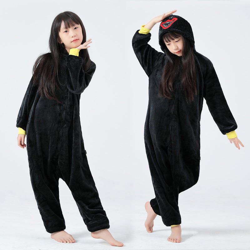Kids Shark Onesie Costume Halloween Outfit for Boys Girls Zip Up