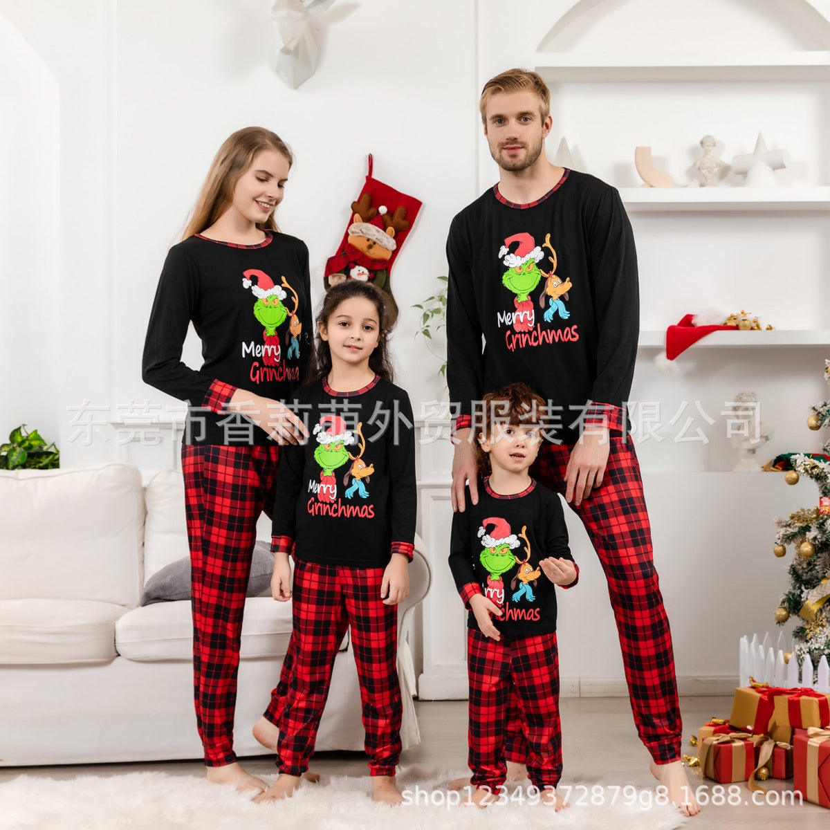 Family Christmas Pajamas Snowman Prints Matching Loungewear